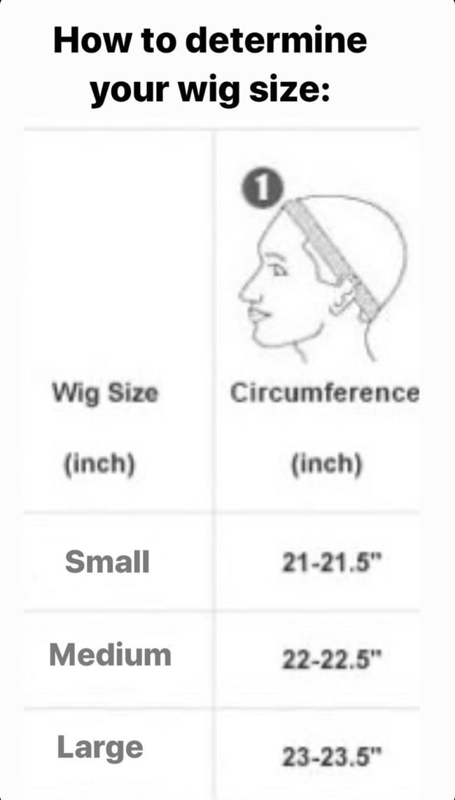 DO YOU KNOW YOUR WIG SIZE ?