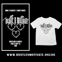 Image 2 of HNM White Triple Hearts T-Shirt  & Grey Triple Hearts Shorts 