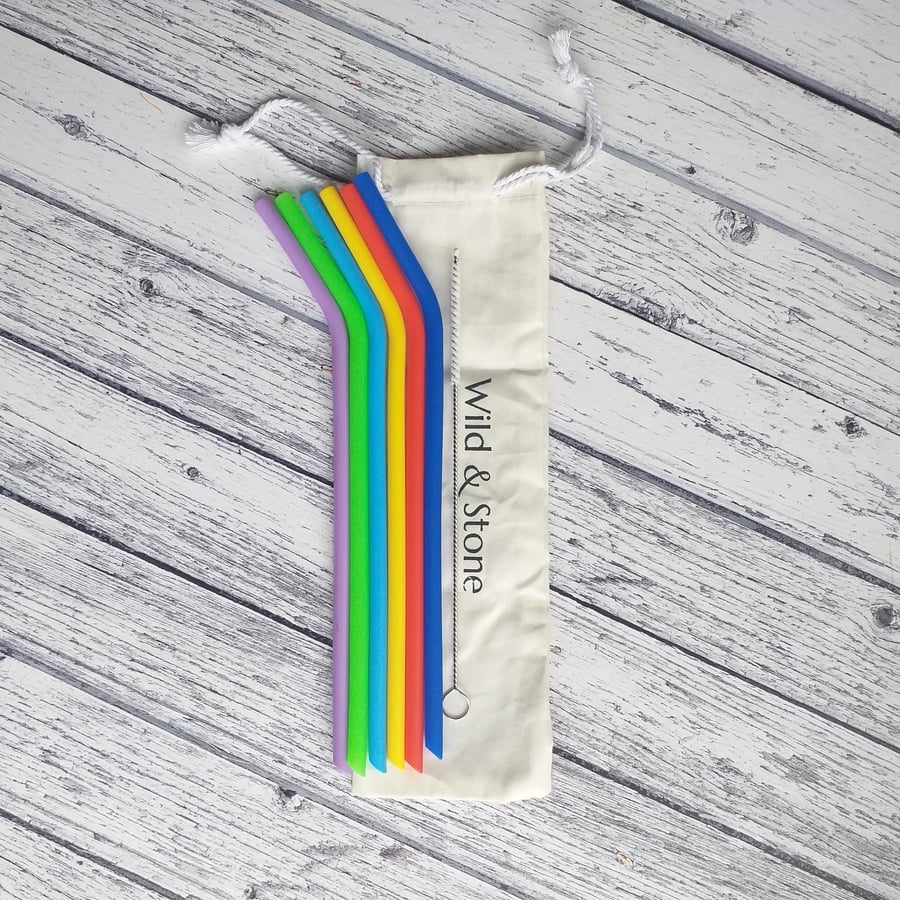 Image of Silicone Drinking Straws