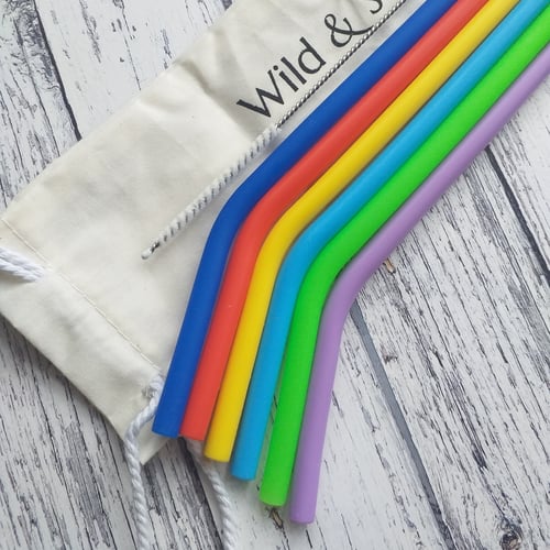 Image of Silicone Drinking Straws