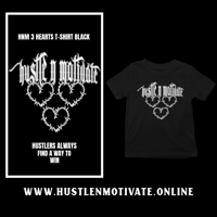 Image 3 of Black Triple Hearts T-Shirt & Black Triple Hearts Shorts 