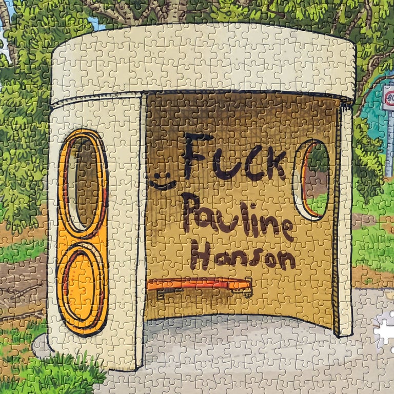 Pauline Bus Shelter 1000 piece Jigsaw Image 4
