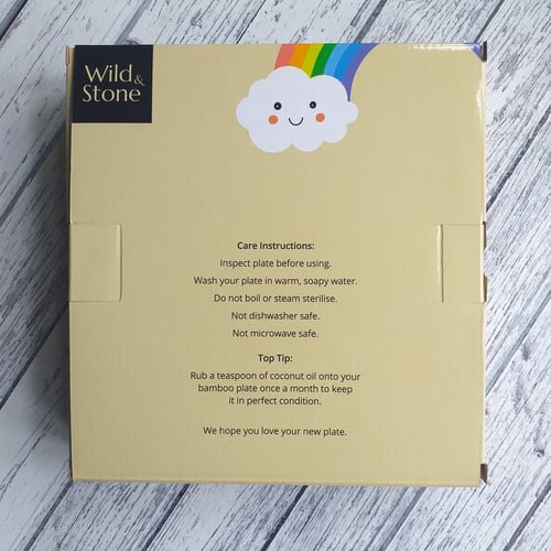 Image of Bamboo Rainbow Section Plate with Suction- Yellow