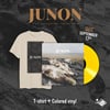 JUNON THE SHADOWS LENGTHEN LP Jaune + T shirt Gildan softstyle exclu.