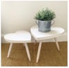 White wash heart wooden table 30cm