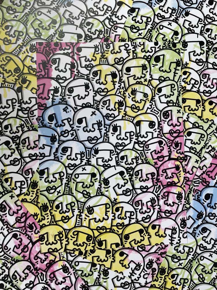 Image of 'Forty Four Faces' print