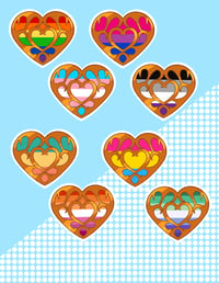 Image 1 of Zelda Pride Heart Container Stickers