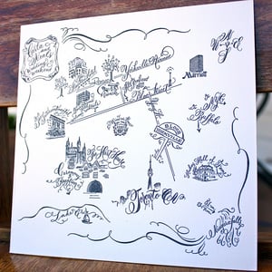 Image of Save the Date Wedding Map