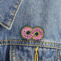 Image 2 of ALWAYS HUNGRY PINK DONUT PIN