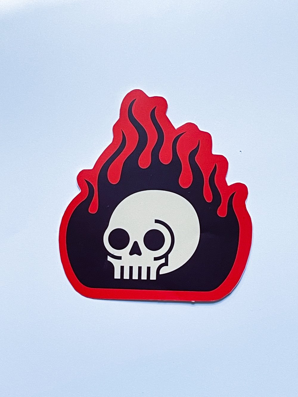 Image of Flame Skull Sticker