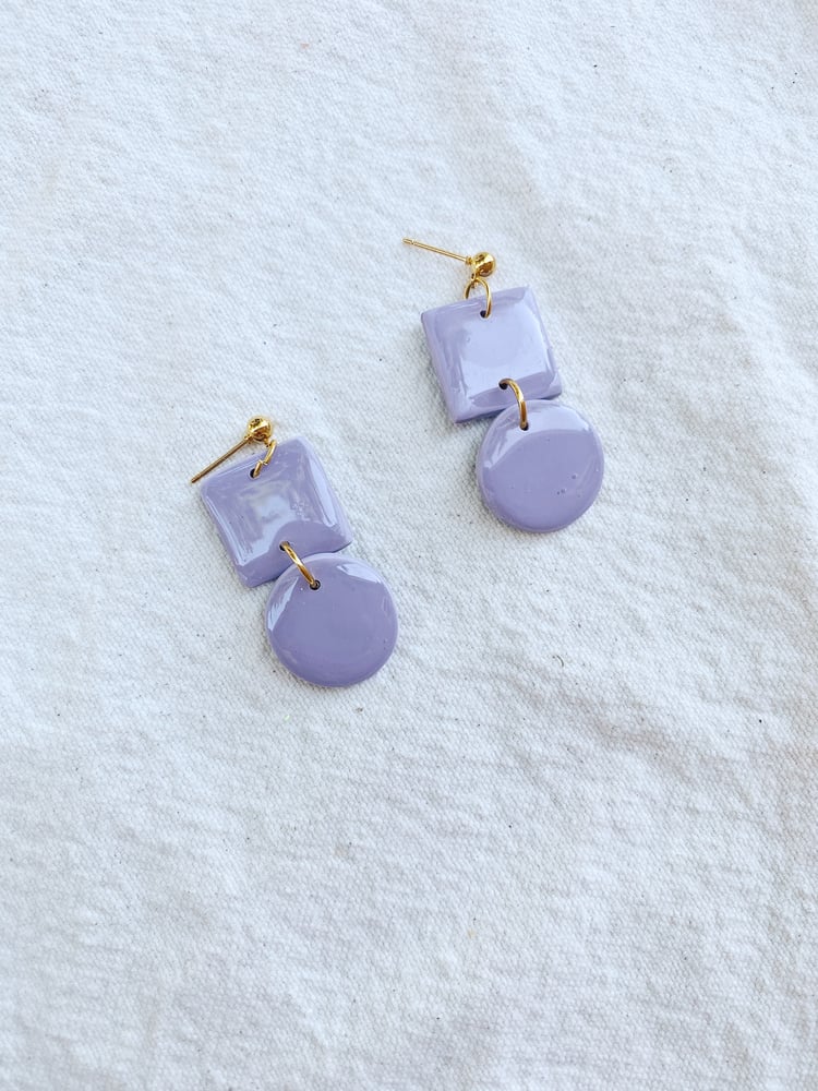 Image of Circle Square earrings 