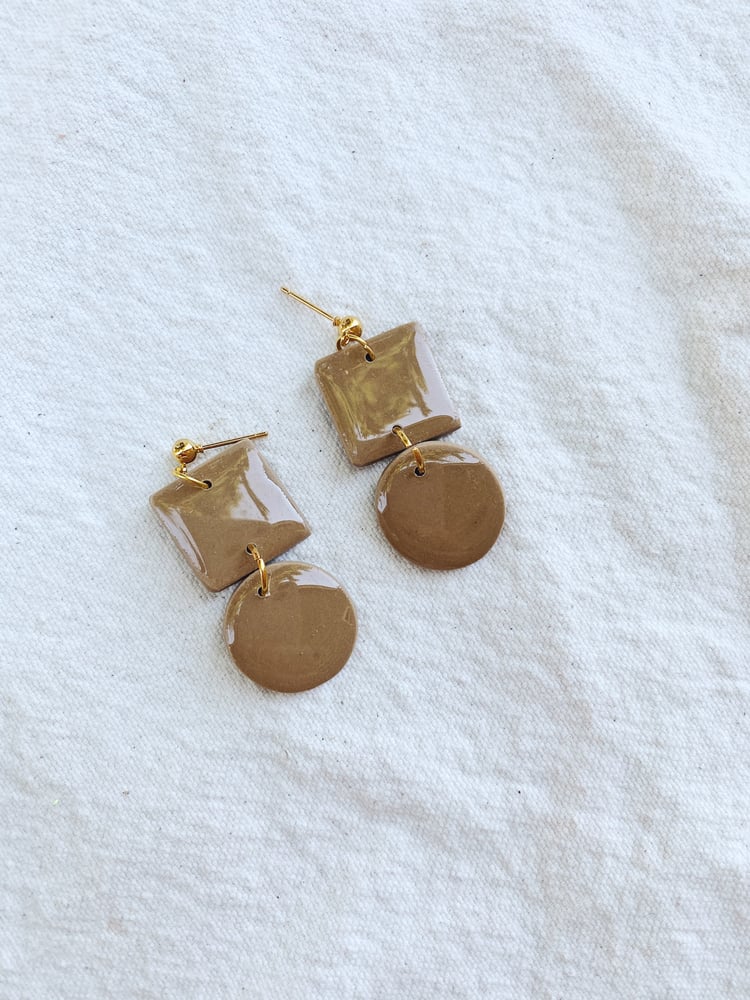 Image of Circle Square earrings 