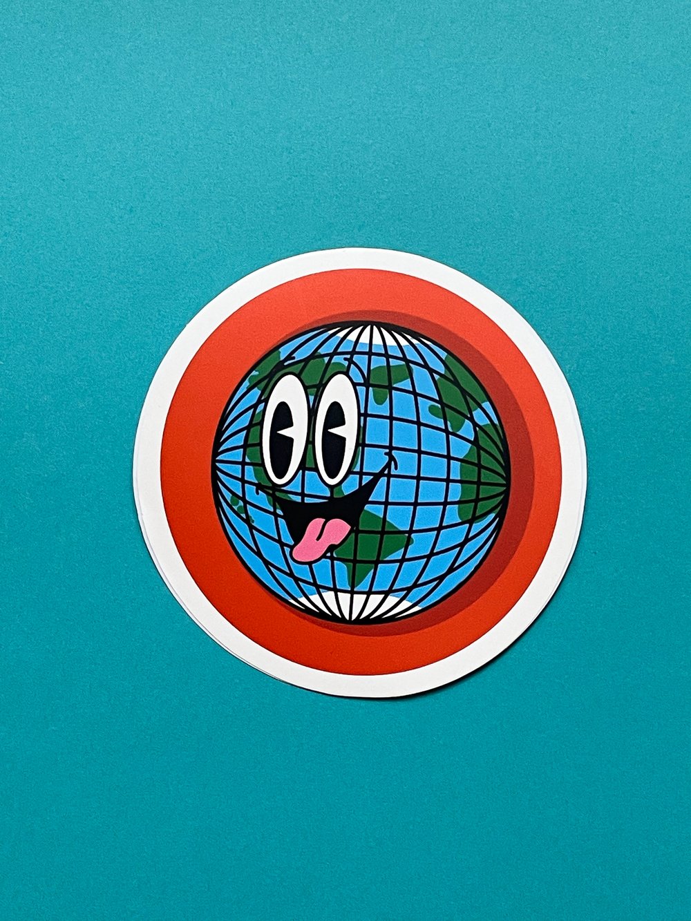 Image of Happy Globe Sticker