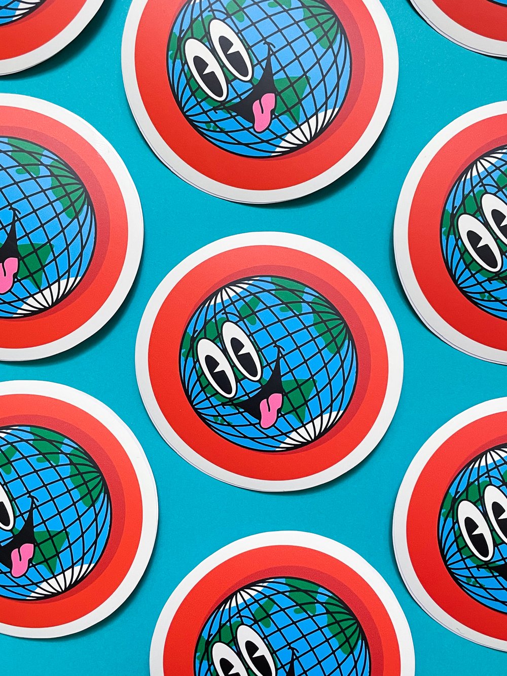 Image of Happy Globe Sticker
