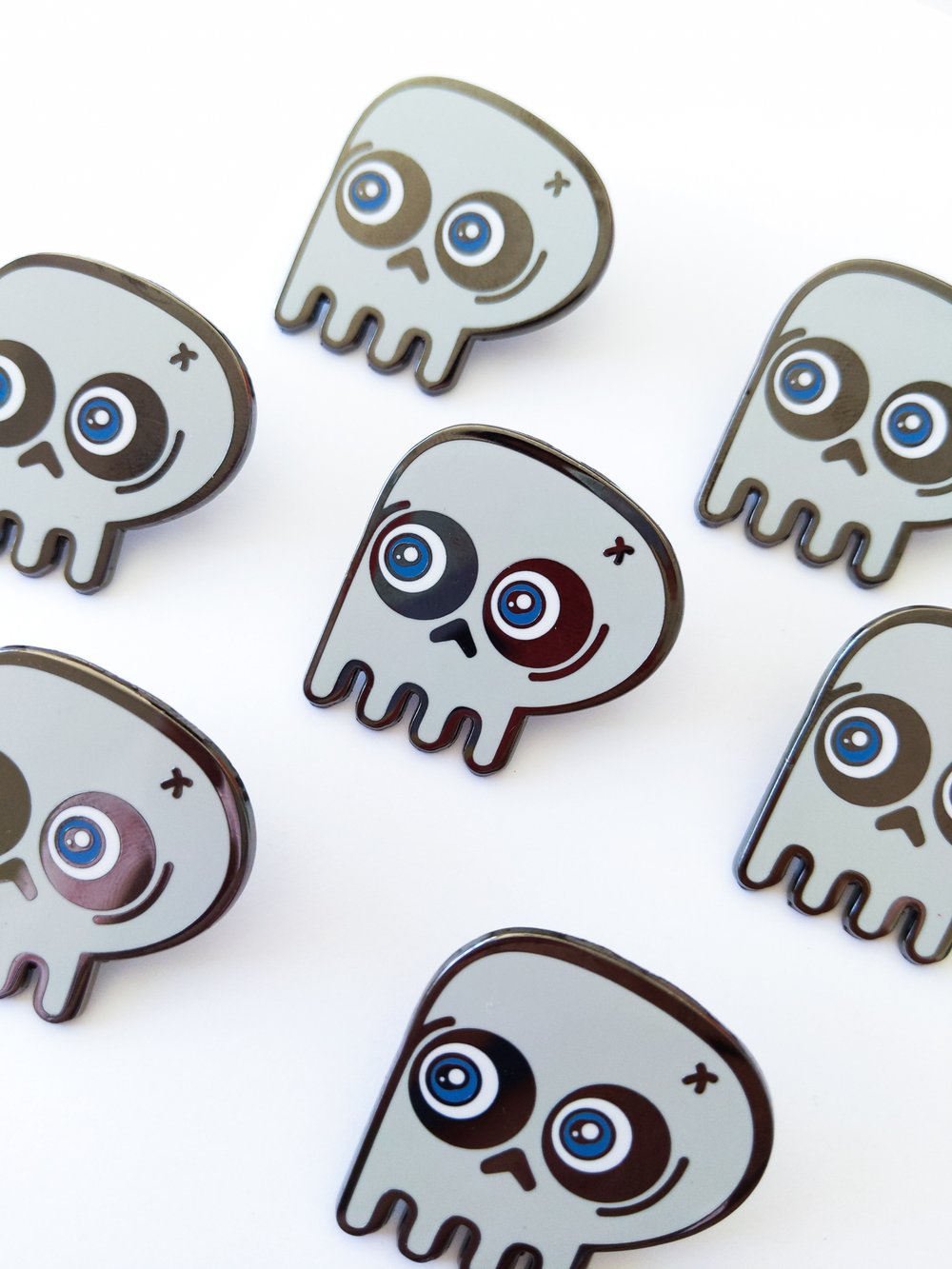 Image of Spooky Skull Enamel Pin