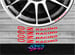 Image of OZ Racing Superleggera Wheel Rim Stickers x4 17" 18" 19"