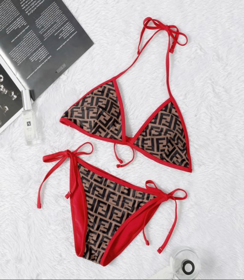 fendi bikini red