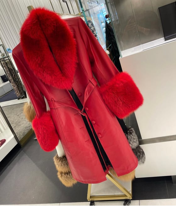 Image of Leather x Fur Trench