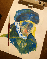 "Turbulent Indigo" Joni Mitchell Van Gogh  Print 8.5x11