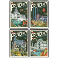 Image 1 of Strange Worlds of When Providence Series 2 – 4 x 6 Framed, Set of 4