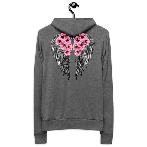 Image of Peony Wings zip up hoodie