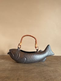 Image 1 of Fish Pot - brown