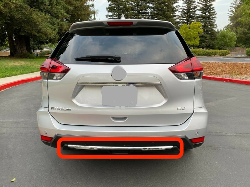 Fit for Nissan Rogue Rear Bumper Chrome Moulding Strip Replacement 2017