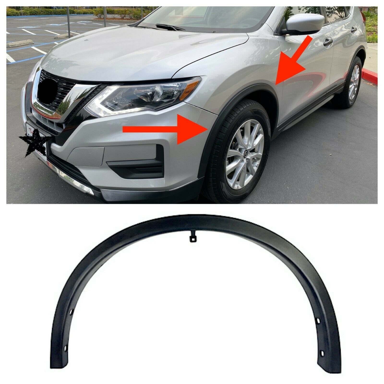 2014-2017 Nissan Rogue Fender Flare Wheel Molding Arch Trim Front Left New  | Motiv Part