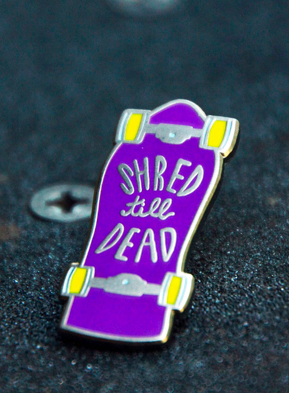 Image of Shred Till Dead Enamel Pin 