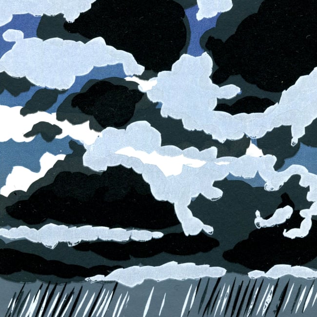 Wave Project Riding out the Storm - limited edition screen print