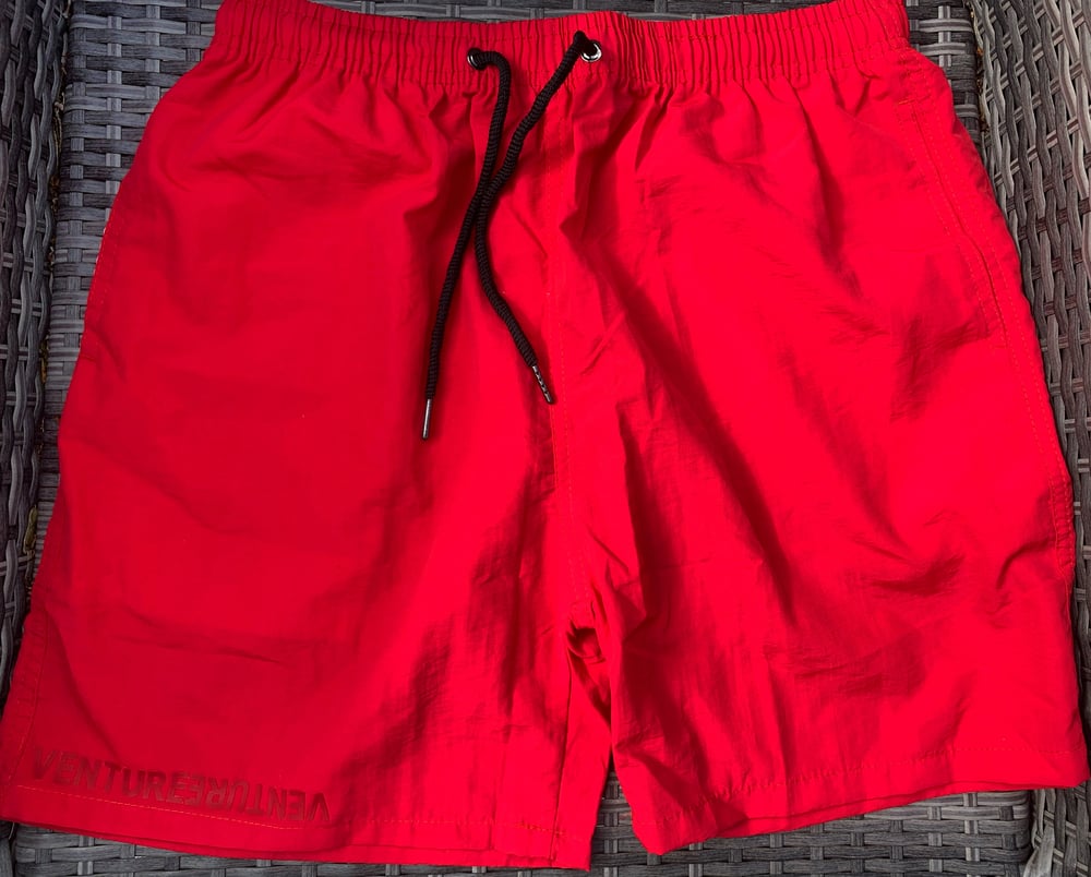 Image of Red Mens Swim Shorts