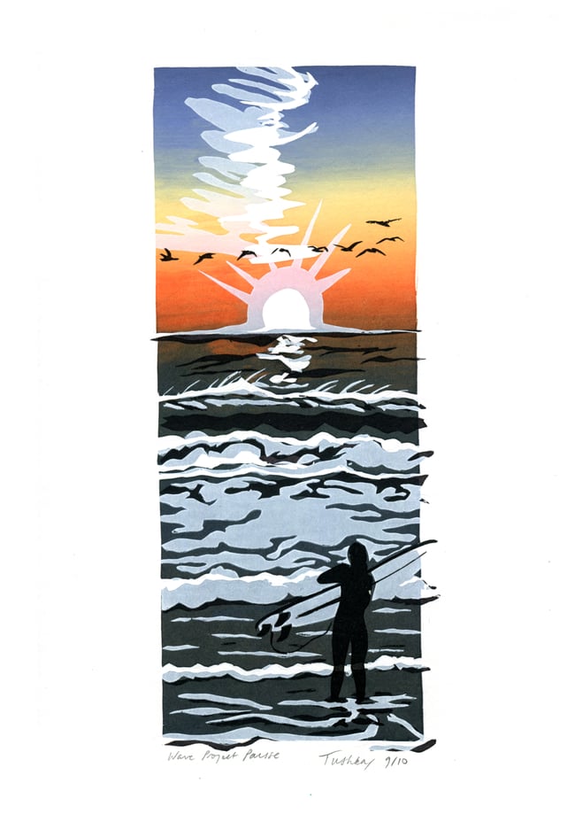 Wave Project Pause - limited edition screen print