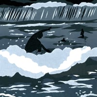 Image 5 of Wave Project Riding out the Storm - framed, one of a kind, acrylic glass screen print