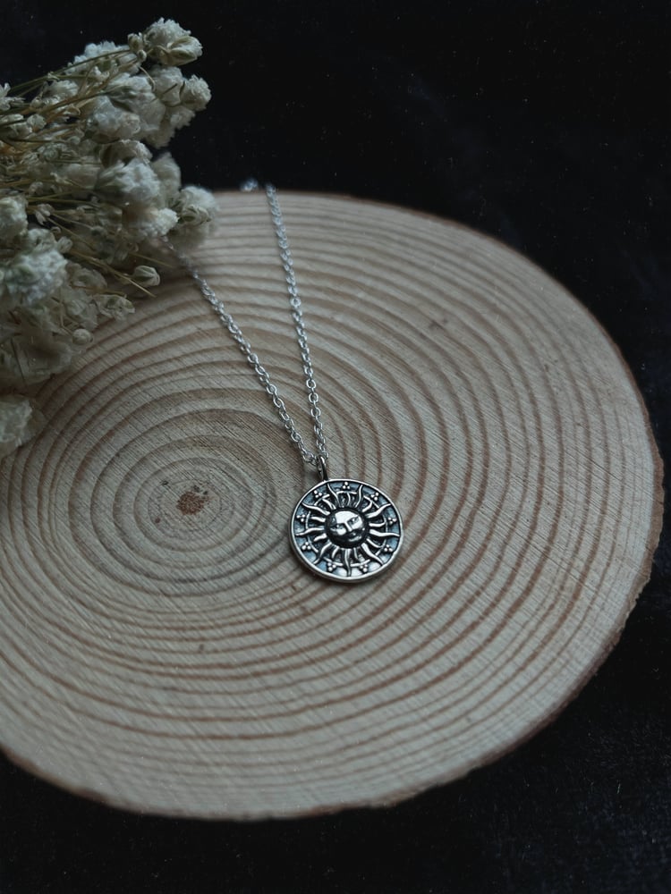 Sterling silver 2025 sun pendant necklace