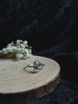 Image of Black Widow Spider ring (sterling silver)