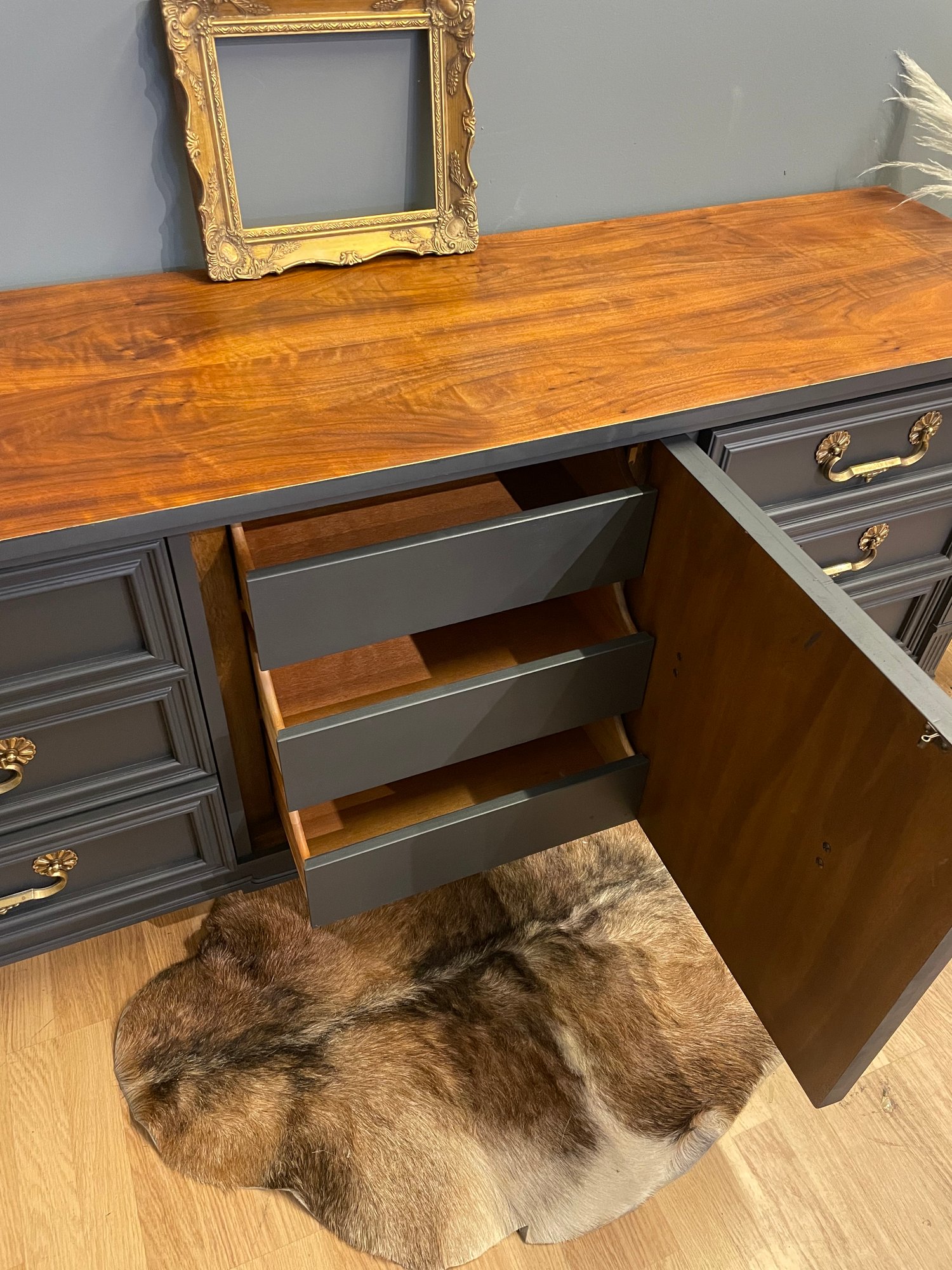 Image of Stunning American sideboard in dark grey