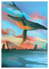 Sky Whale Poster