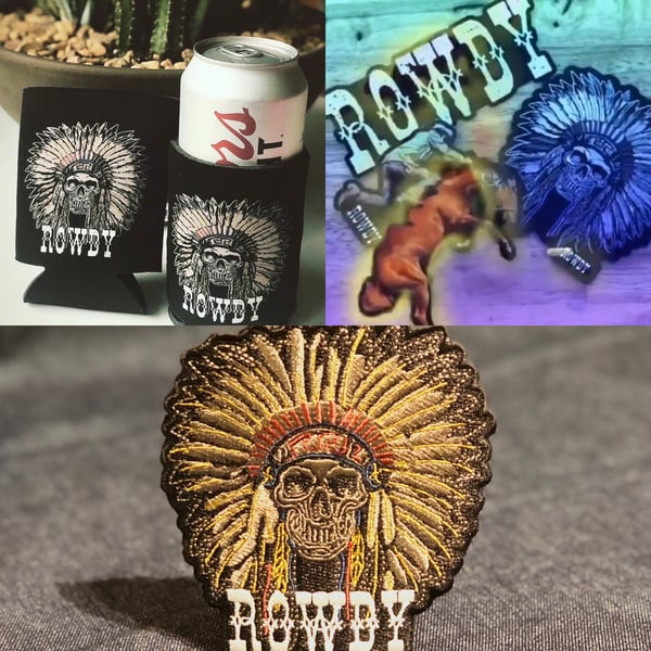 Image of ROWDY CAPTAIN JACK PATCH/KOOZIE/STICKER PACK