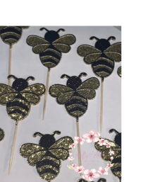 Image 1 of Bumblebee cupcake toppers