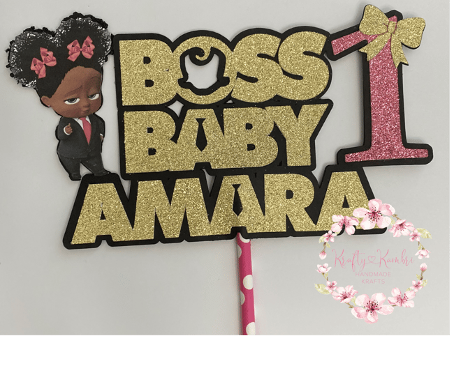 Buy Boss Baby Girl Theme Birthday Party Cake Topper /Cake