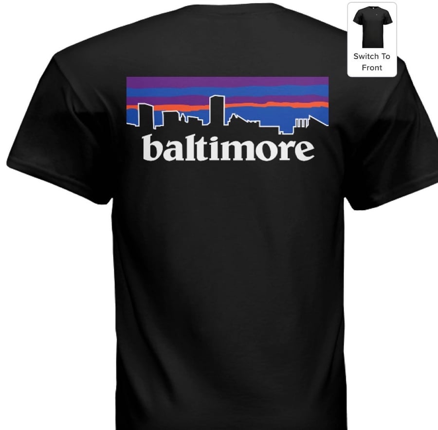 Image of Black Baltimore Skyline
