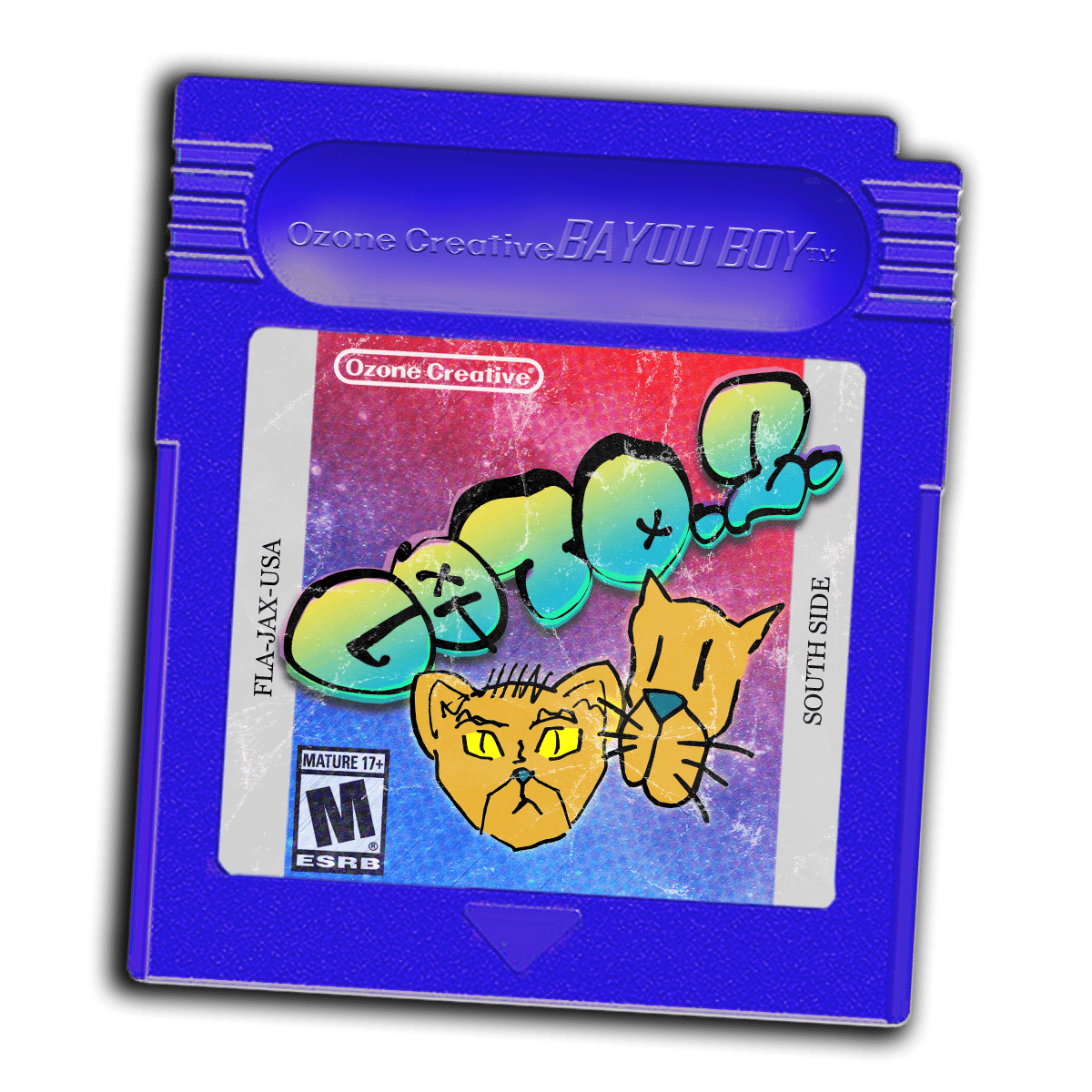 Image of Gato.z. Game Cartridge Sticker (Blue)