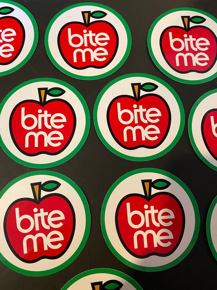 Image of "BITE ME" STICKER 3 PACK.