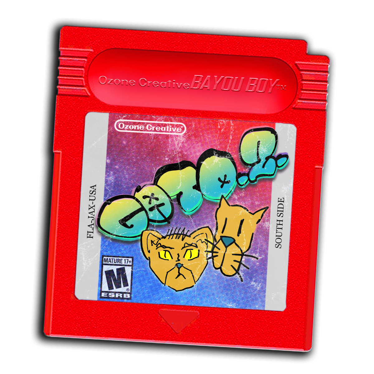 Image of Gato.z. Game Cartridge Sticker (Red)