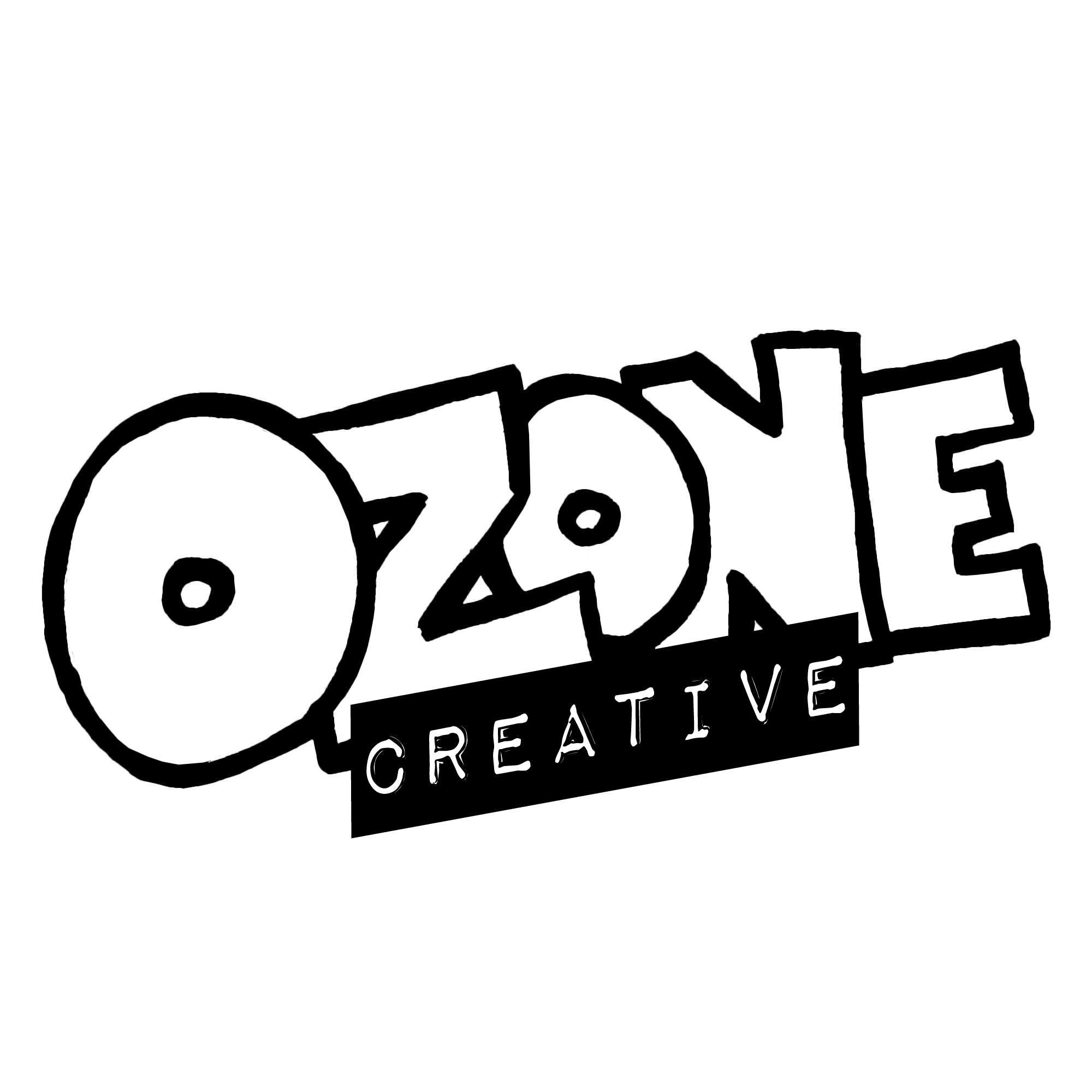 Image of Ozone Creative Logo Sticker (White)