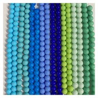 Image 5 of Solid color painted glass bead strands