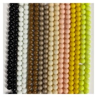 Image 2 of Solid color painted glass bead strands