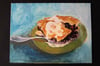 Blueberry Peach Pie Gouache Original 