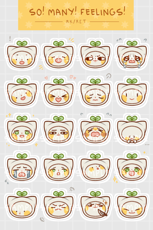 Image of jisunnie expression sticker sheet