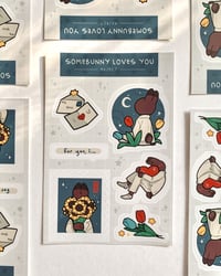 Image 2 of somebunny loves you sticker sheet